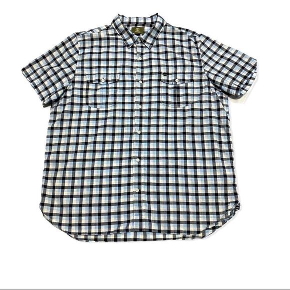 Timberland Short Sleeve Button Down Plaid Shirt - Picture 2 of 6